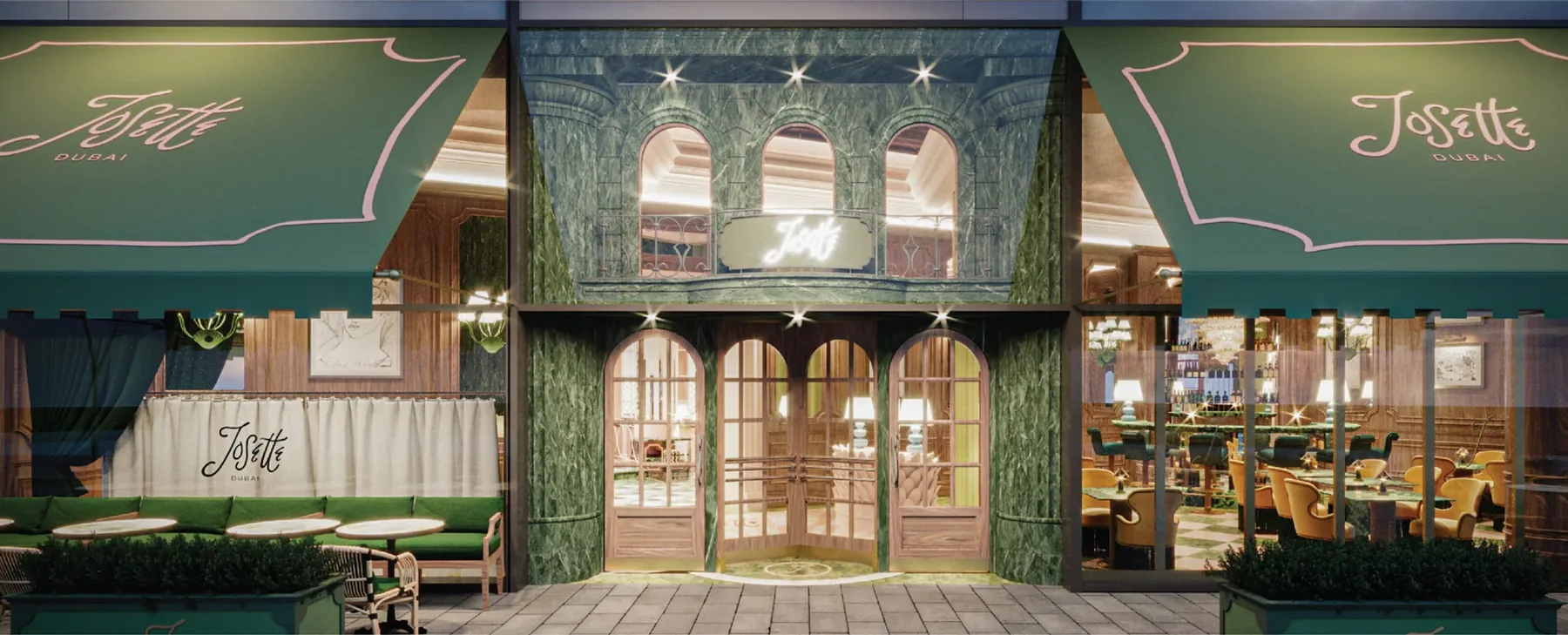 Josette — Restaurant interior by Rectangle Interiors, ICD Brookfield Place, DIFC, Dubai