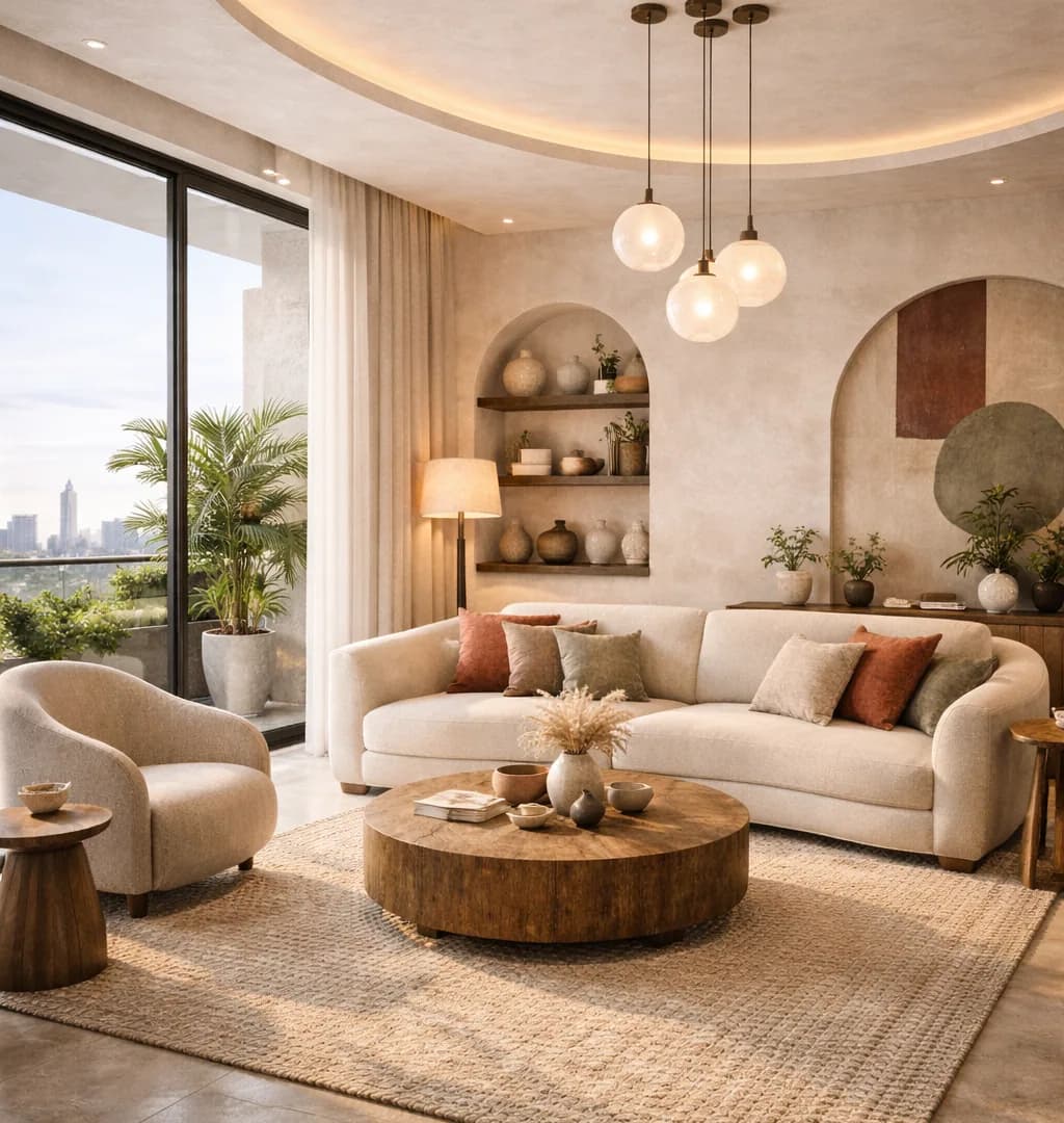 Qurtaj Villa - Furjan — Villa interior design by Rectangle Interiors, Furjan